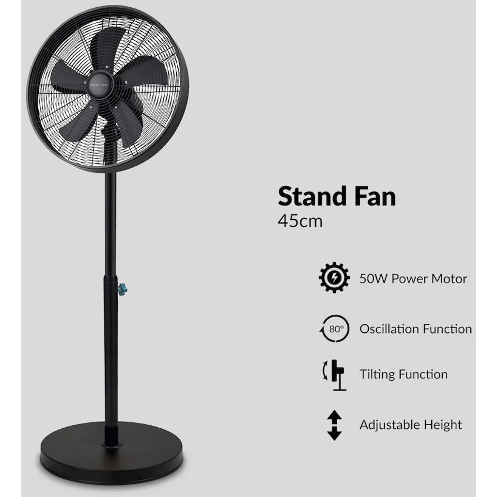 Boden Stark 40cm Stand Fan - Black