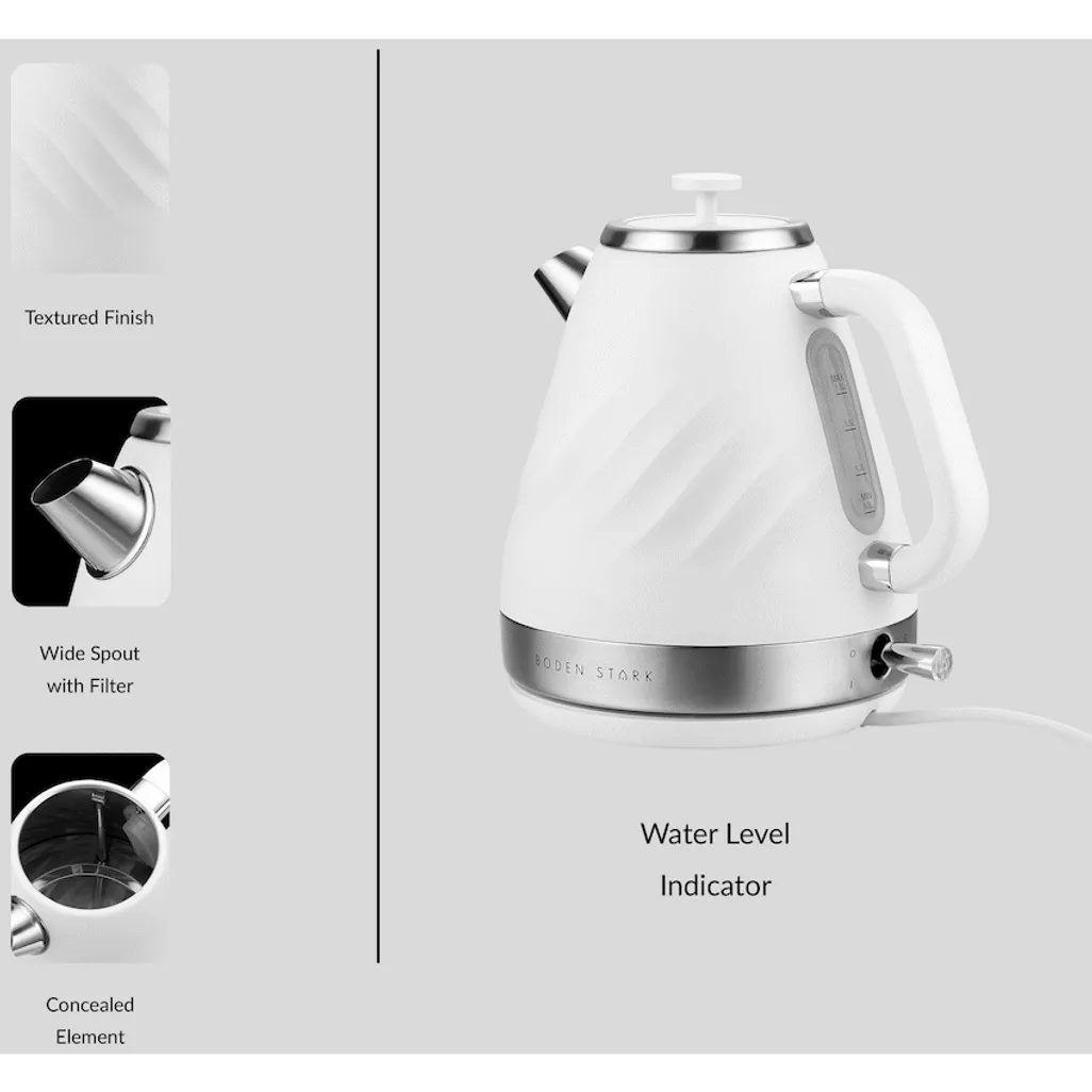 Boden Stark 1.7l Stainless Steel Kettle